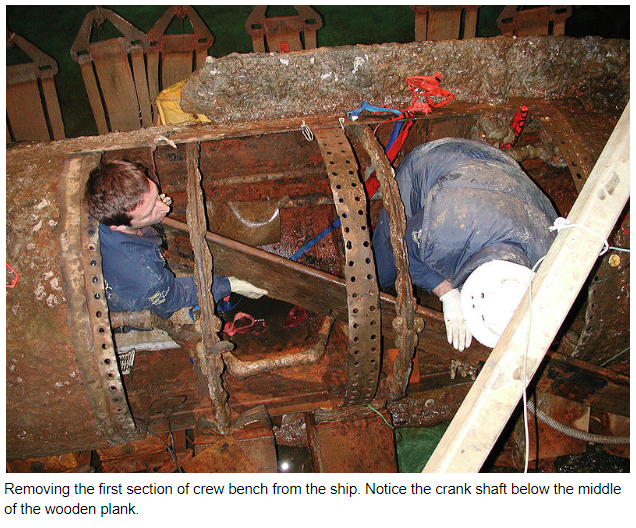 Inside the Hunley today