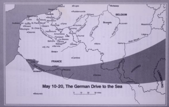 German drive to the sea battle of Dunkirk