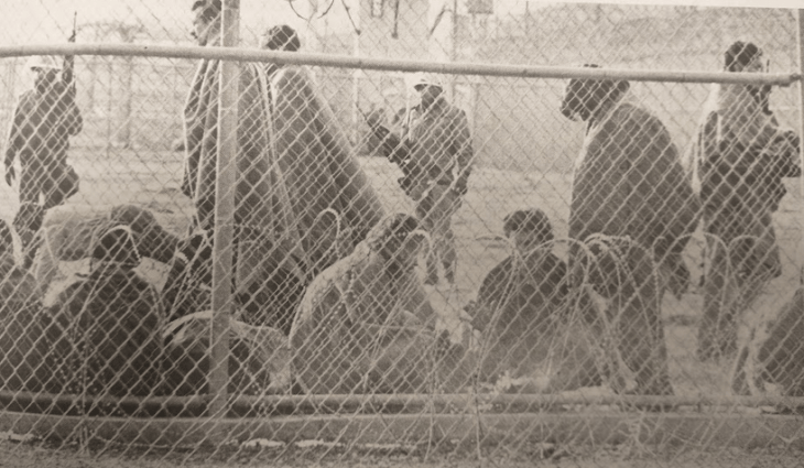 Prisoners fleeing the riot huddled against perimeter Arnold et al 1980 ...